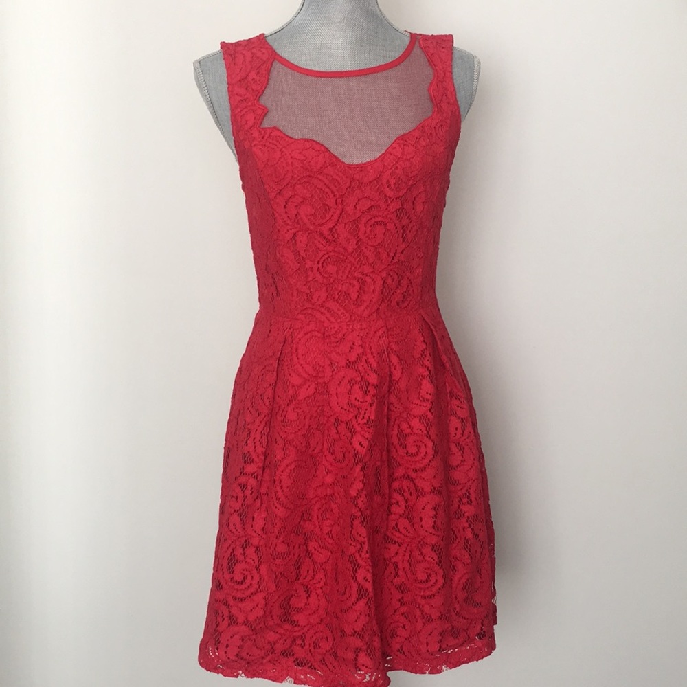 Urban Outfitters Pins and Needles Lace Sleeveless Fit & Flare Dress, size 6 ❤️